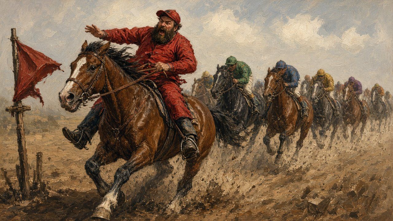 Image art: a horse race, Philadelphia Follies